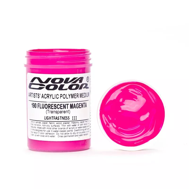 #190 Fluorescent Magenta Acrylic Paint – Lightfastness: ||| – Transparent