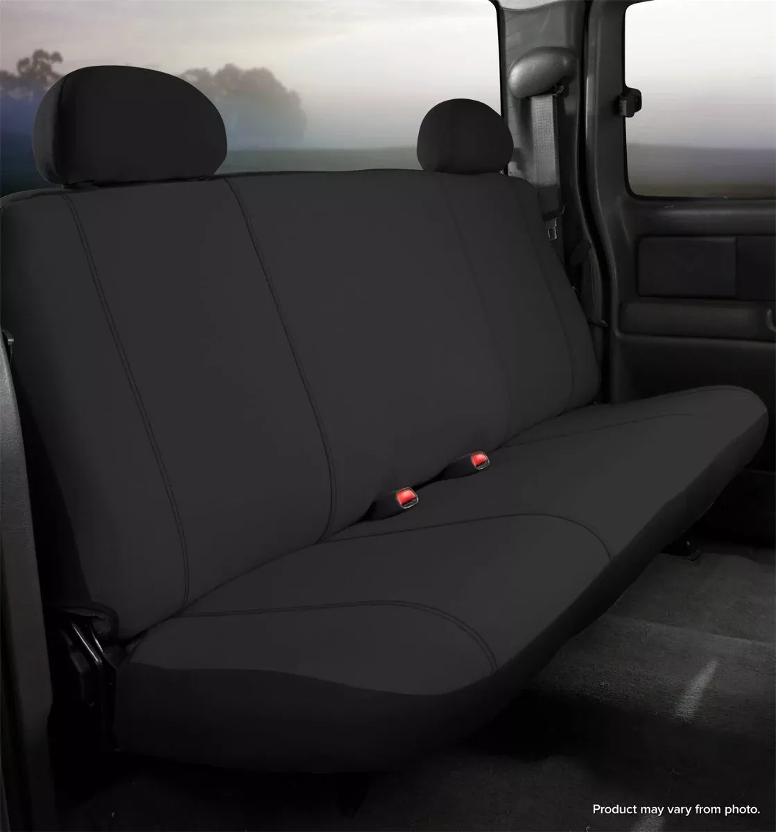 Fia SP82-69 BLACK SP 2nd Row 40/20/40 Split Seat Cover, Black