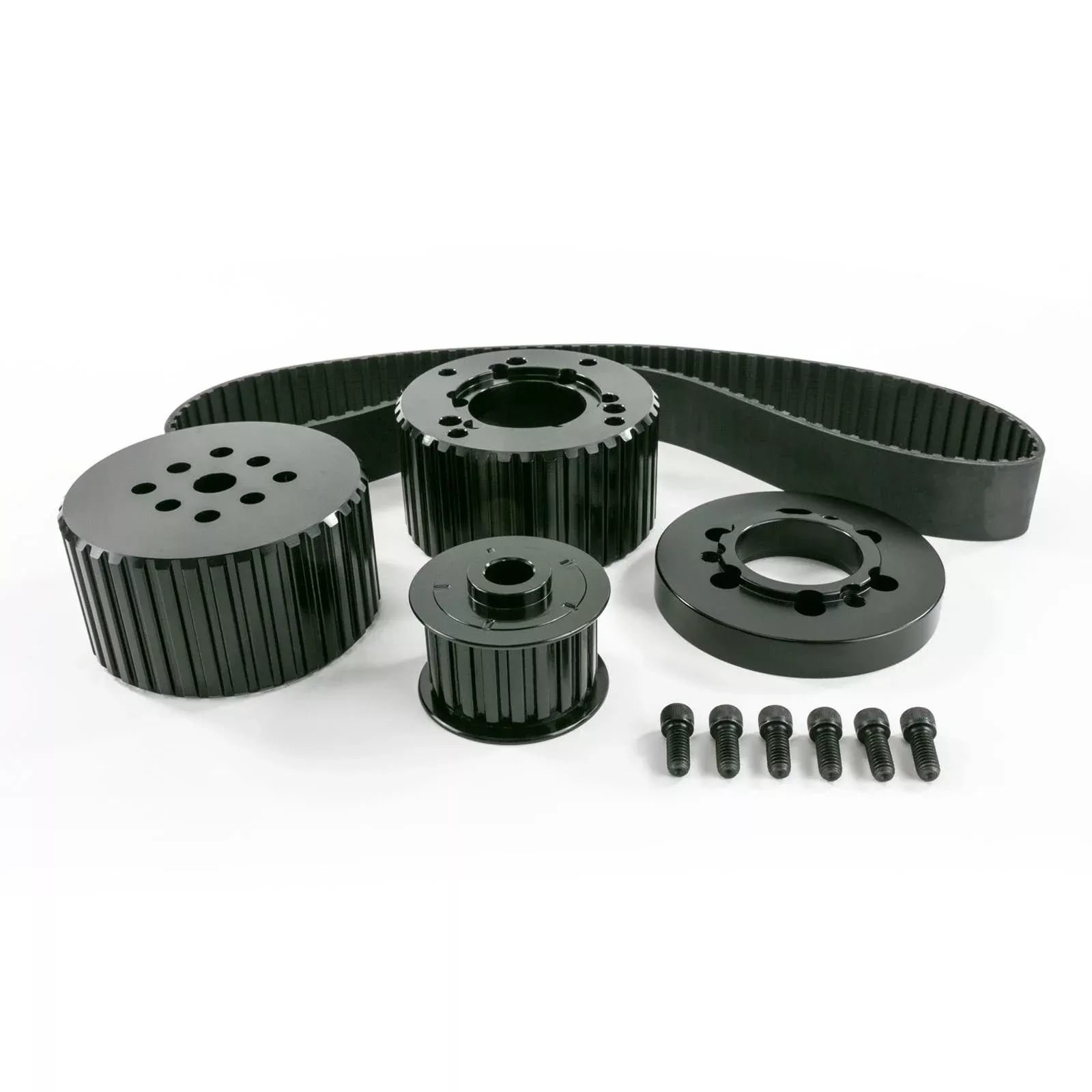 Top Street Performance 10096BK Gilmer Style Pulley Kit, Black