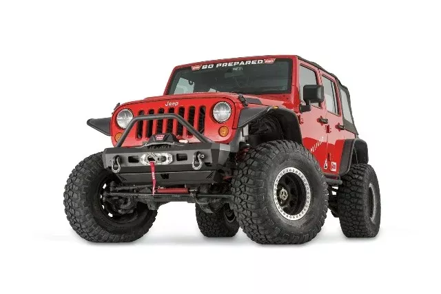 WARN 101450 BMPR ELITE FRNT JK STUBBY TUBE